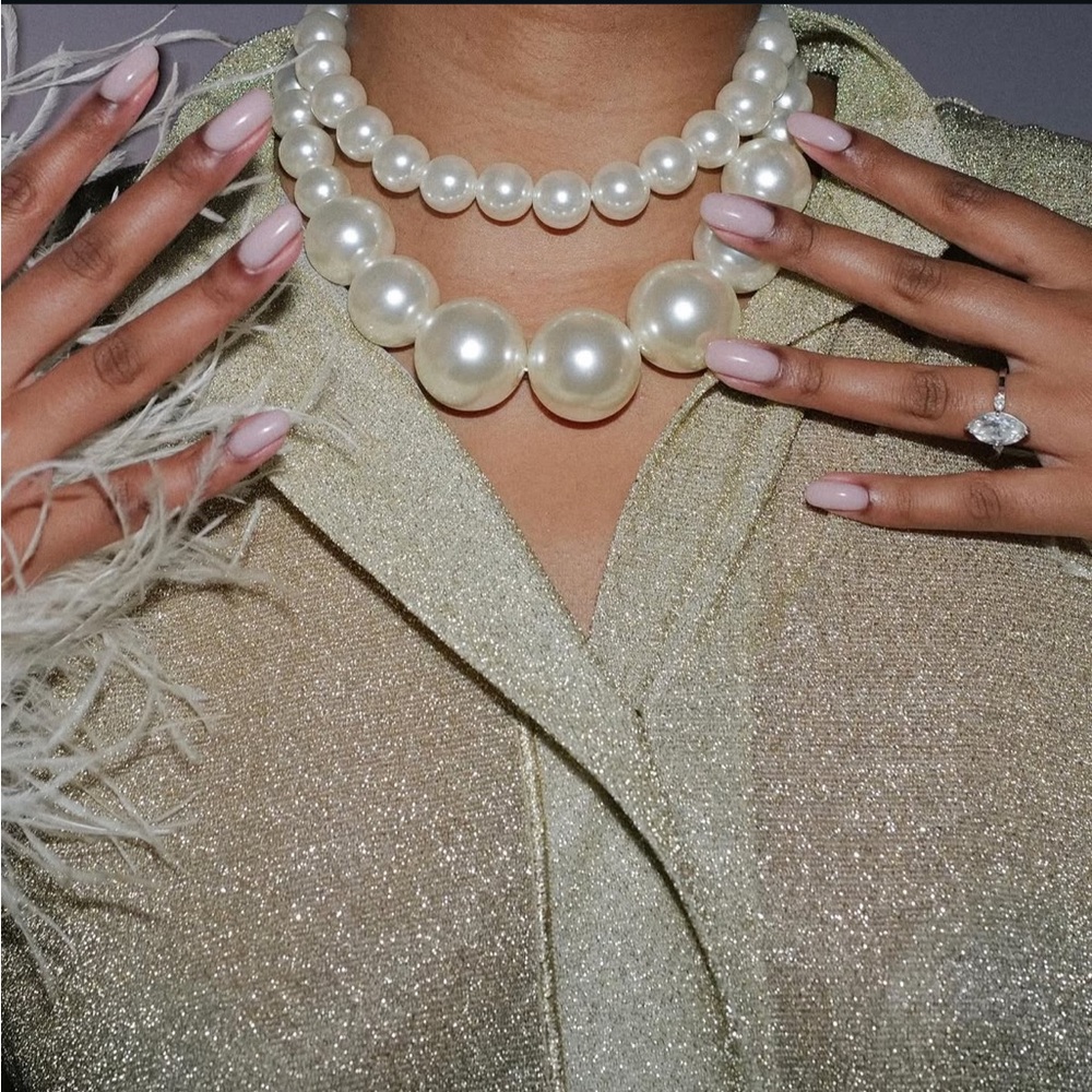 Zara Double Pearl Statement Necklace - BNWT